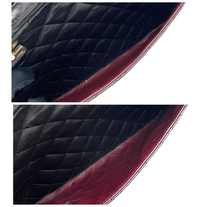 Chanel Chain Shoulder Bag Lambskin CC Logo Quilted Black — view 5