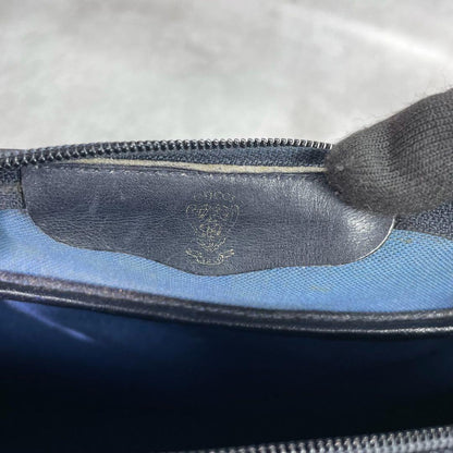 Gucci GG Sherry Line Shoulder Bag Navy Leather Logo — view 7