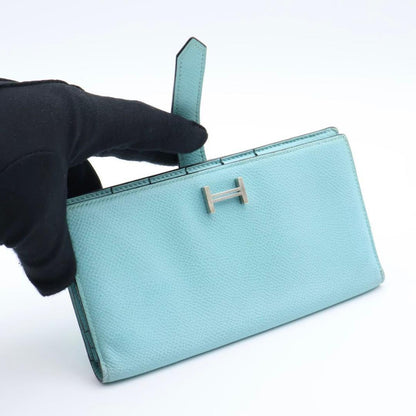 Hermes Bearn Souffle Wallet Veau Epsom Blue — view 2