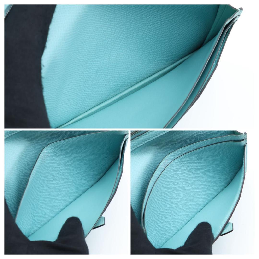 Hermes Bearn Souffle Wallet Veau Epsom Blue — view 6