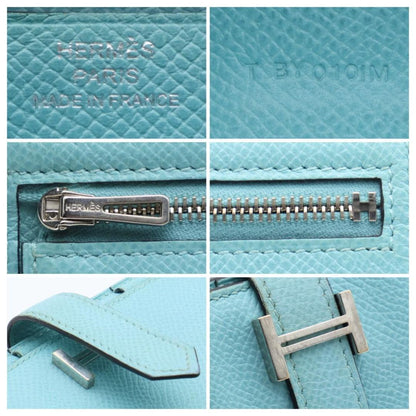 Hermes Bearn Souffle Wallet Veau Epsom Blue — view 7