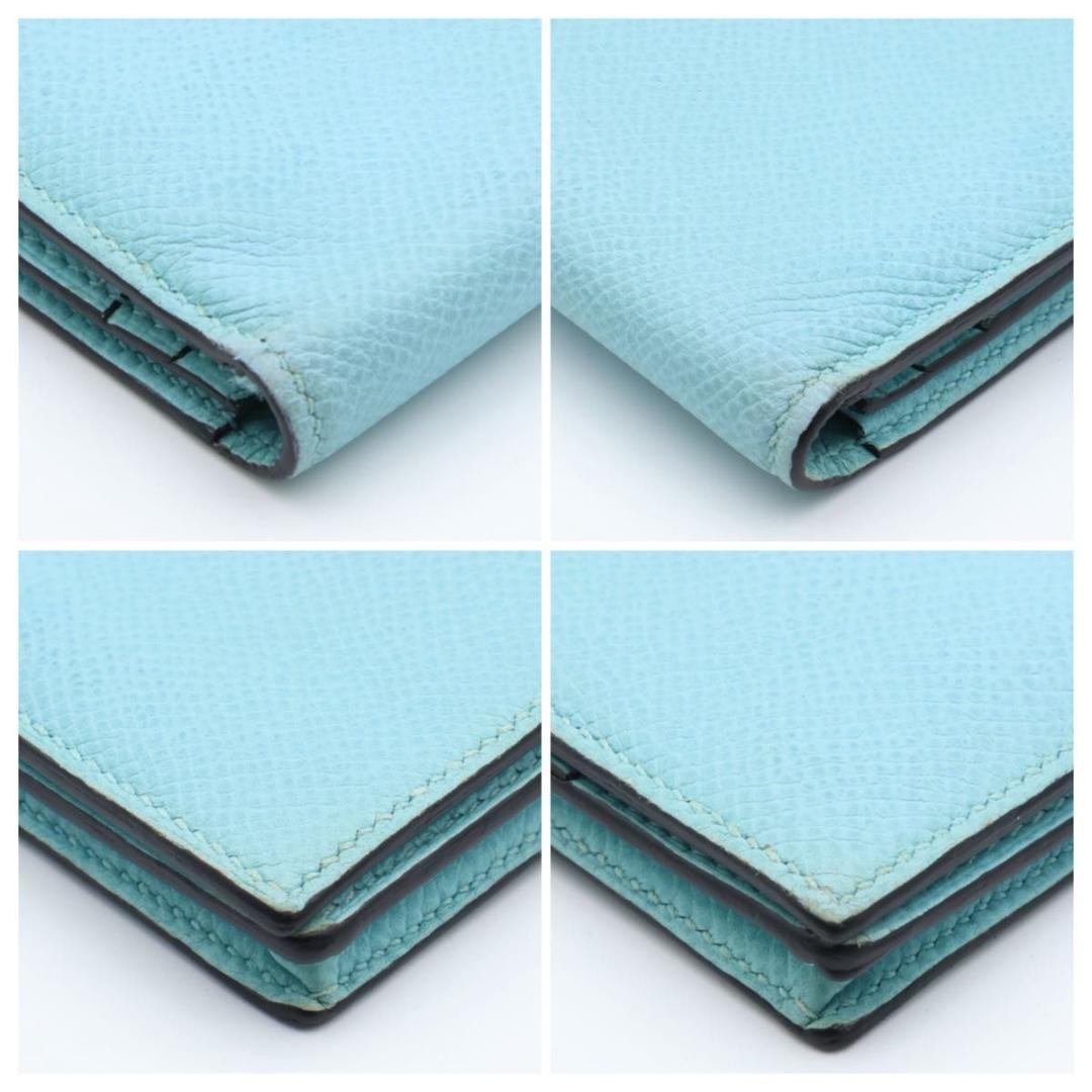 Hermes Bearn Souffle Wallet Veau Epsom Blue — view 8
