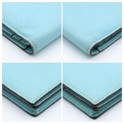 Hermes Bearn Souffle Wallet Veau Epsom Blue — view 8