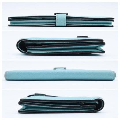 Hermes Bearn Souffle Wallet Veau Epsom Blue — view 9
