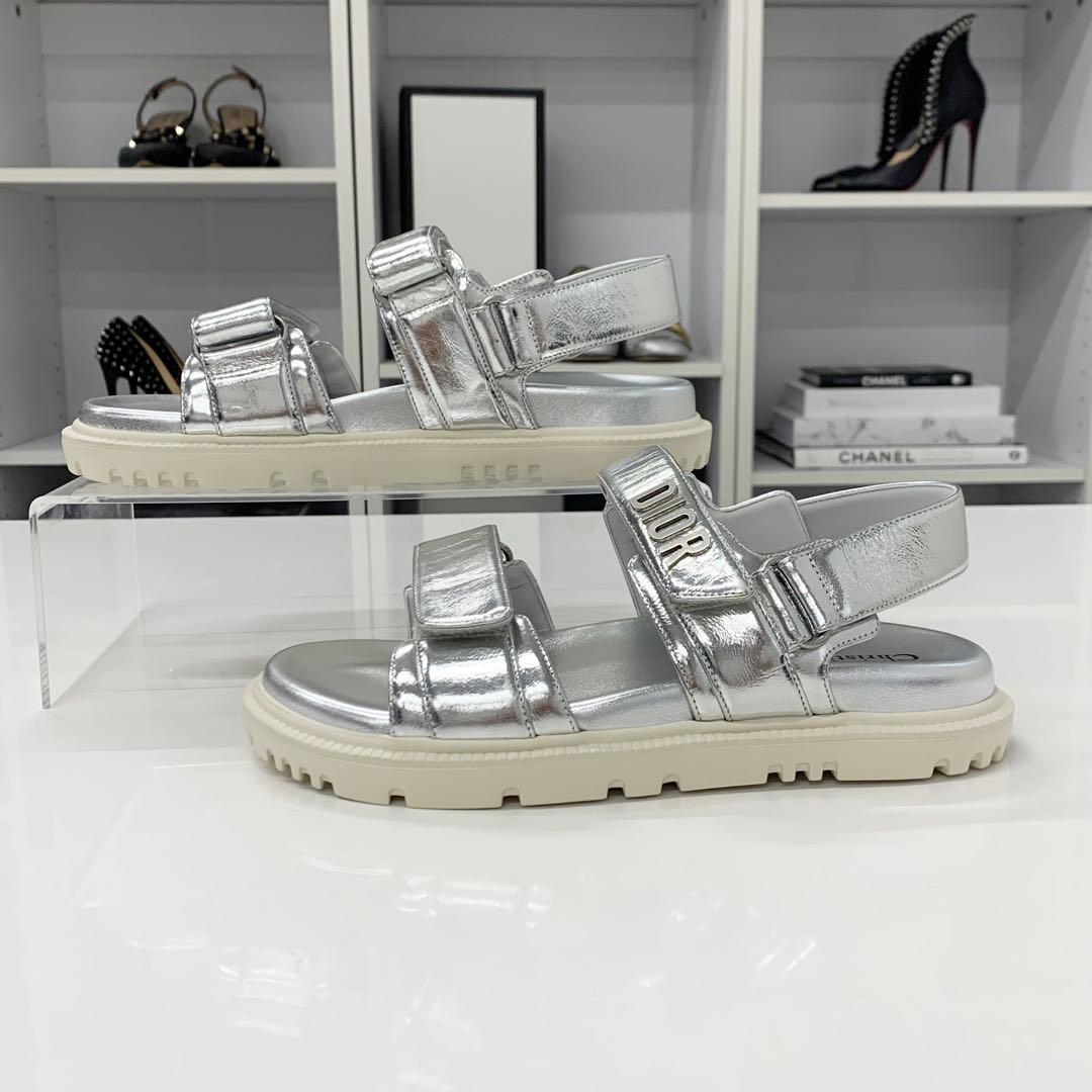 Dior Act Leather Logo Velcro Sandals