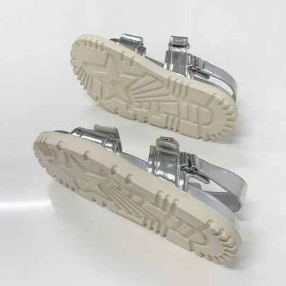 Dior Act Leather Logo Velcro Sandals