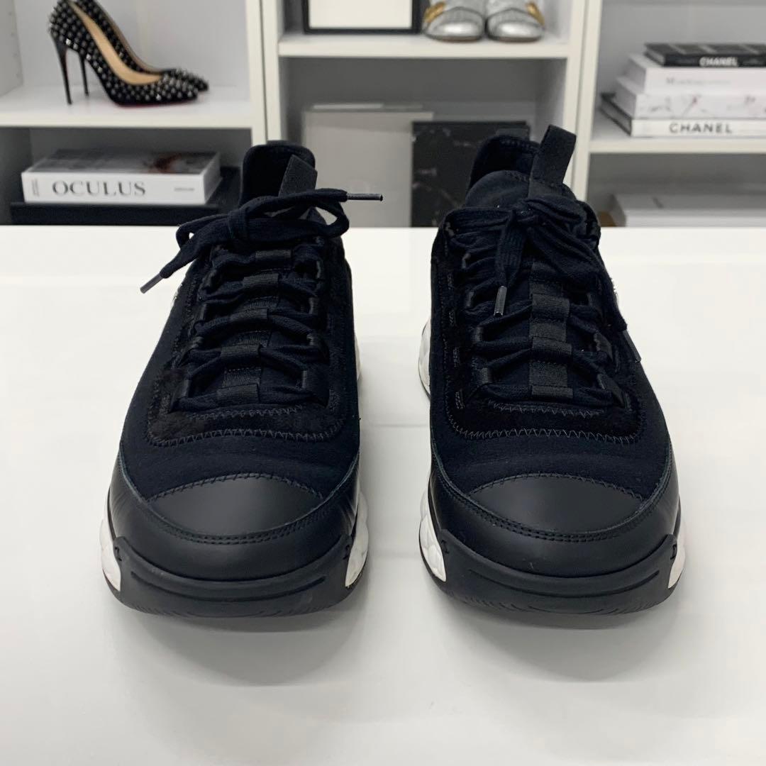 Chanel CC Logo Fabric Leather Suede Sneakers — view 4