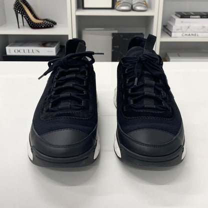 Chanel CC Logo Fabric Leather Suede Sneakers — view 4