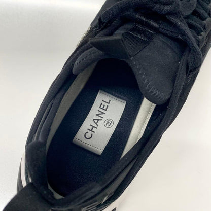 Chanel CC Logo Fabric Leather Suede Sneakers — view 8