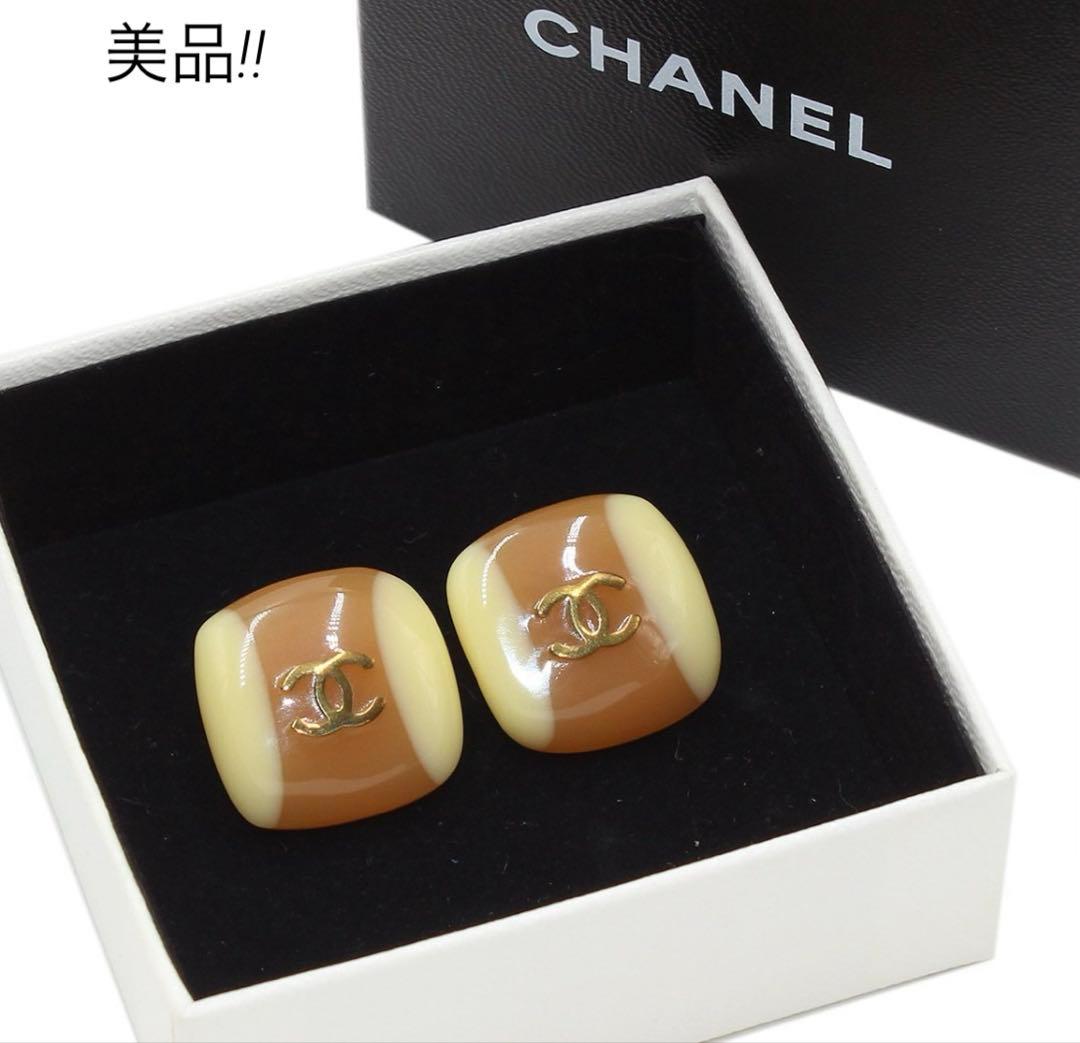 Chanel Coco Mark Logo Square Earrings