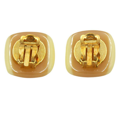 Chanel Coco Mark Logo Square Earrings