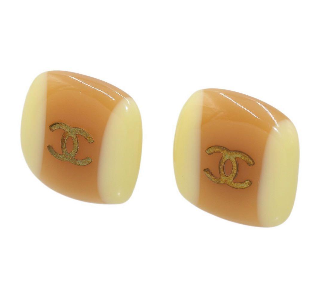 Chanel Coco Mark Logo Square Earrings