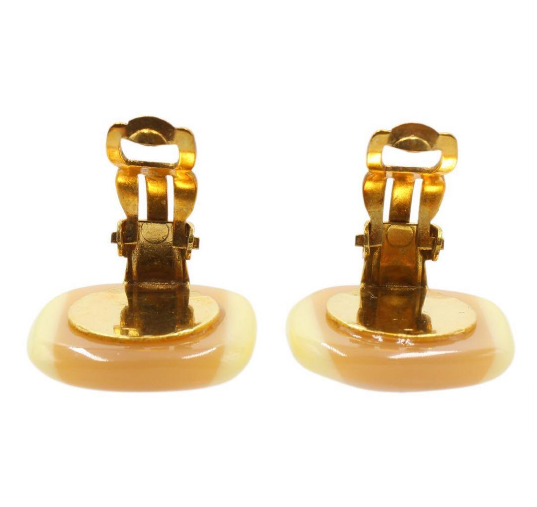 Chanel Coco Mark Logo Square Earrings