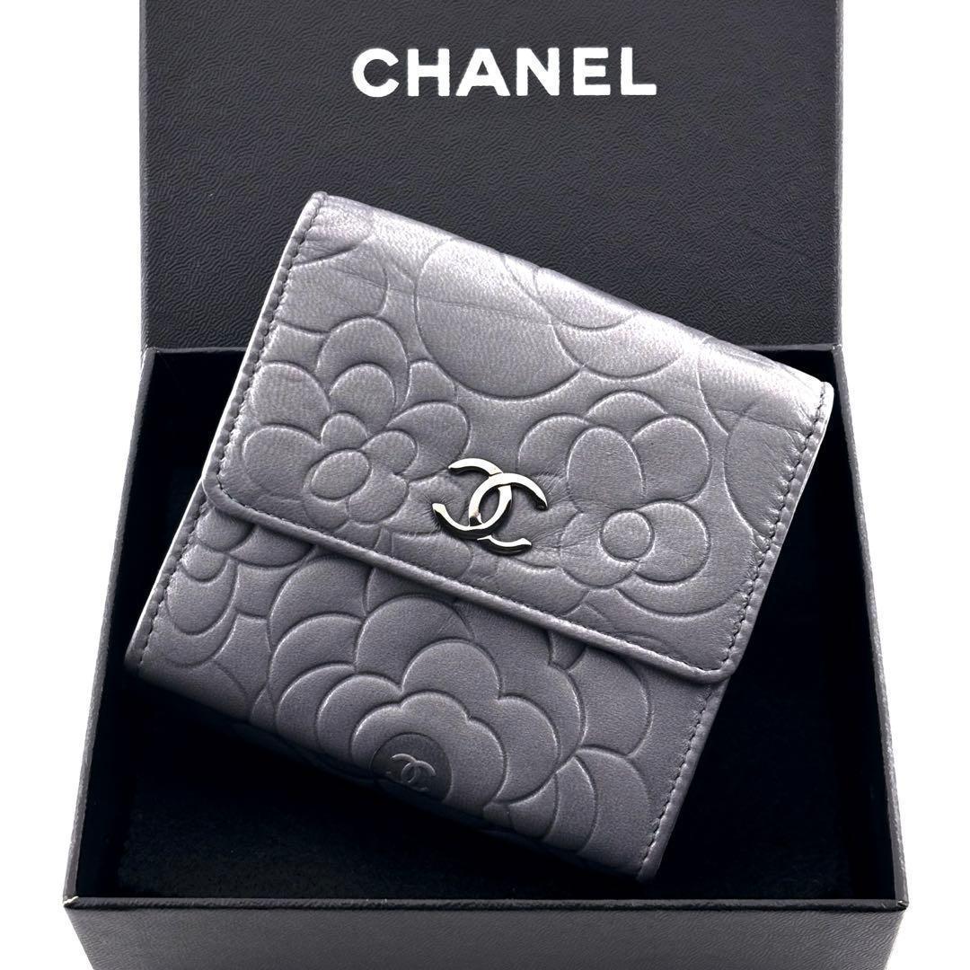 Chanel Wallet Camellia Wallets Gray