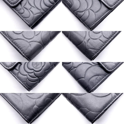 Chanel Wallet Camellia Wallets Gray — view 7