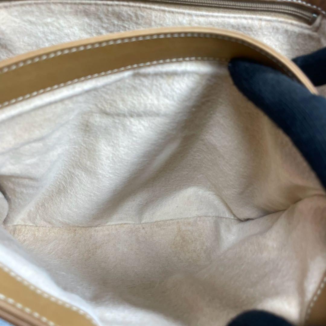Gucci GG Shoulder Bag Brown Beige Logo Leather — view 6