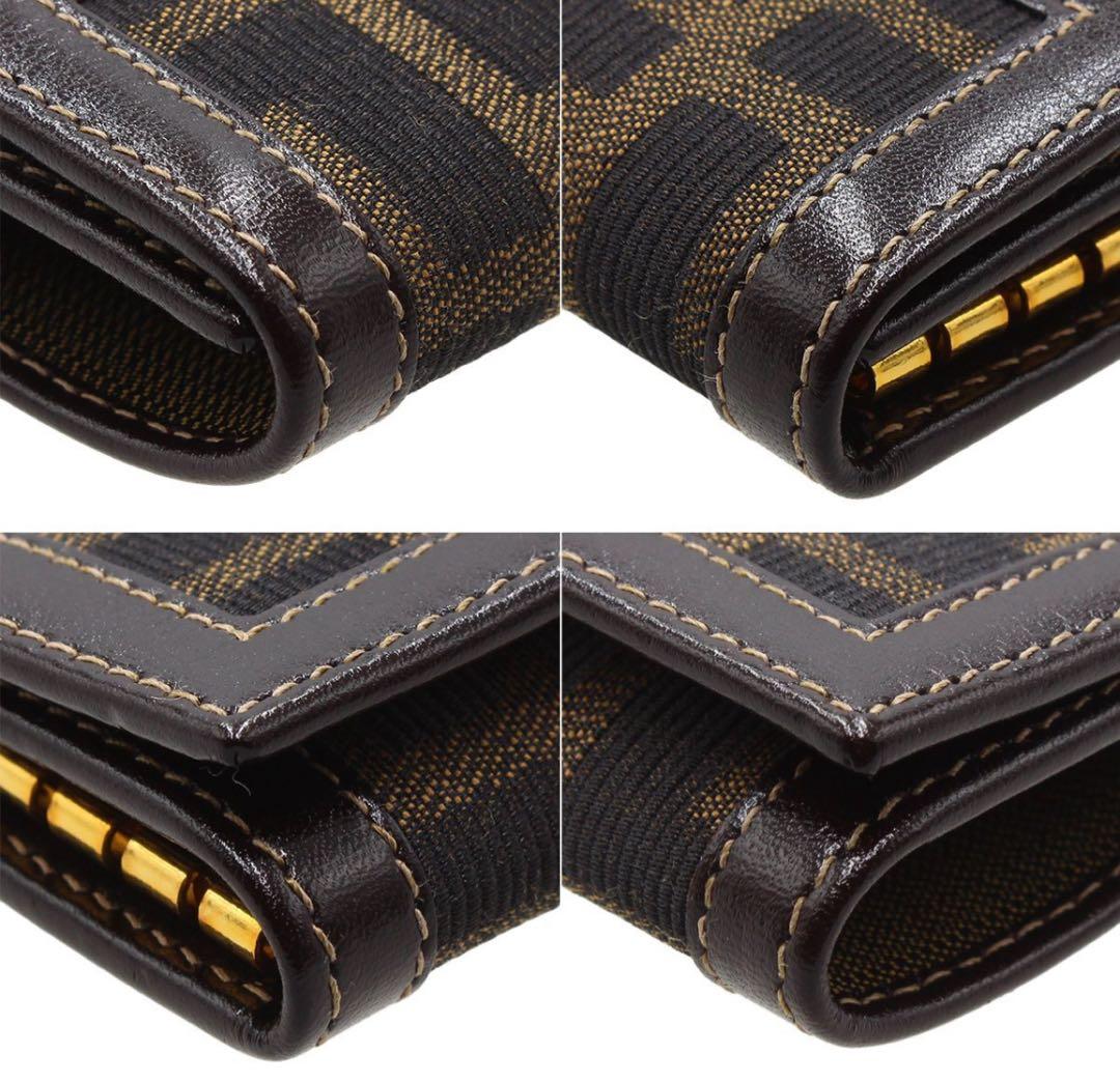 Unused Fendi Zucca Pattern 4-ring Key Case