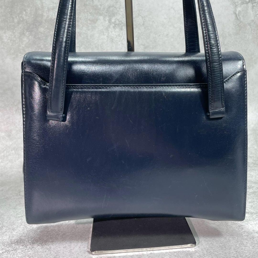 Gucci Handbag Navy Leather Gold — view 3