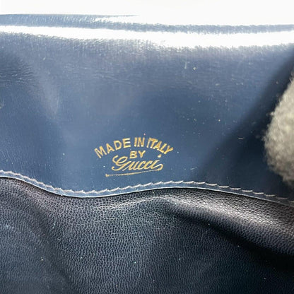 Gucci Handbag Navy Leather Gold — view 7