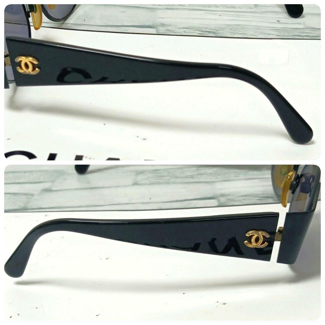 Chanel Sunglasses CC Logo Black Gold Eyewear — view 2