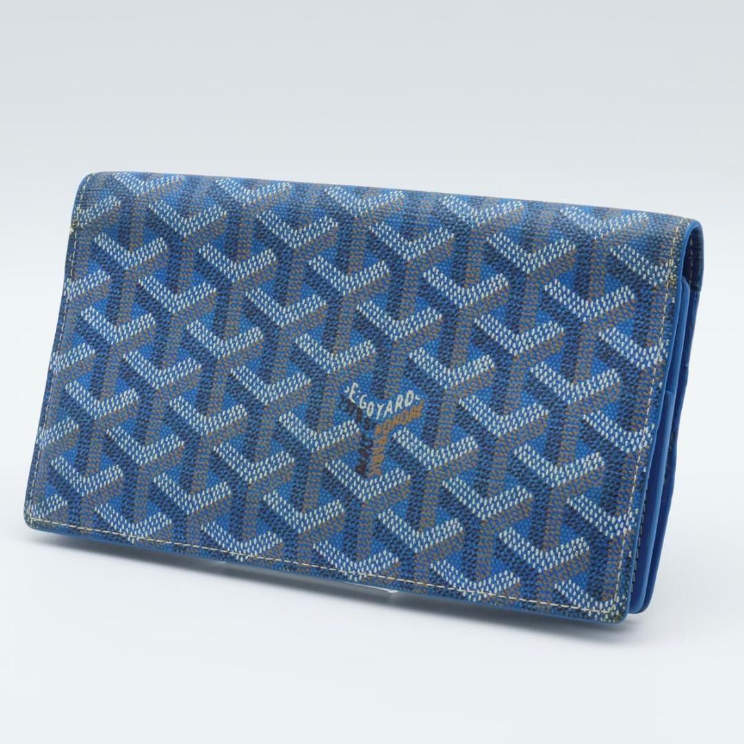 Goyard Sully Wallet Herringbone Blue