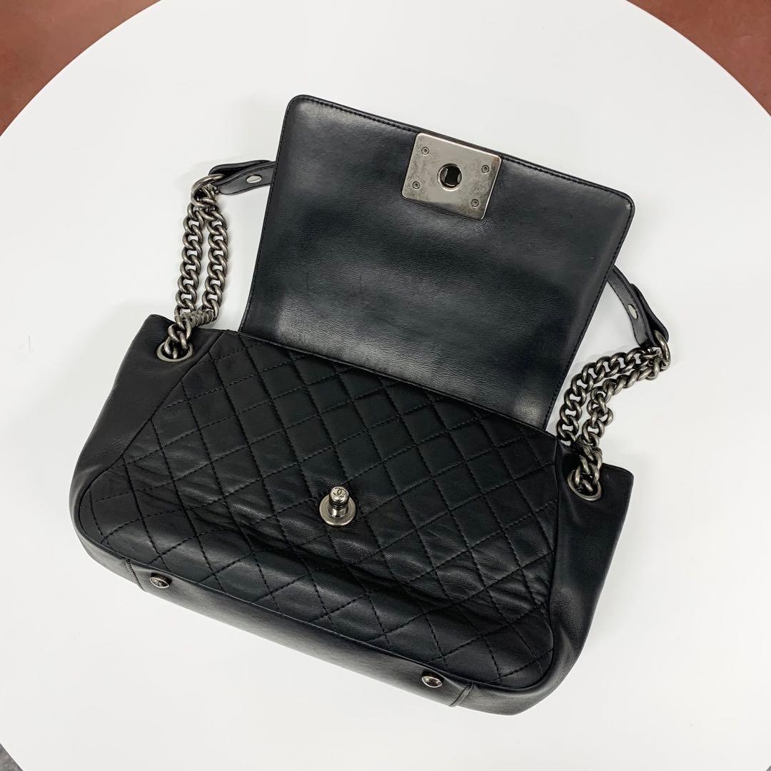 Chanel Quilted CC Logo Lambskin Shoulder Bag