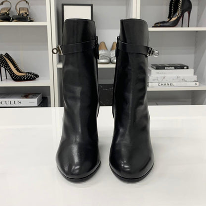 Hermes Jewels Kelly Leather Short Boots Black — view 4