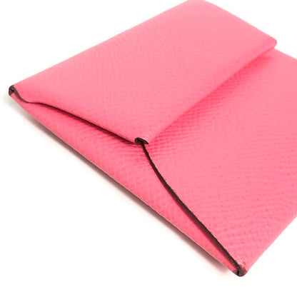 Hermes Bastia Coin Case Coin Purse Pink Epson
