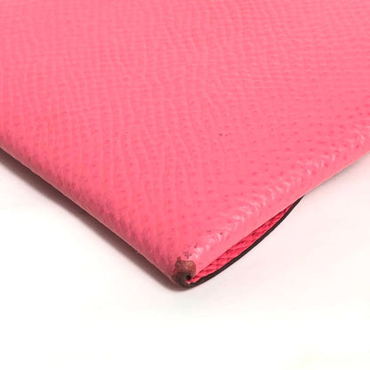 Hermes Bastia Coin Case Coin Purse Pink Epson
