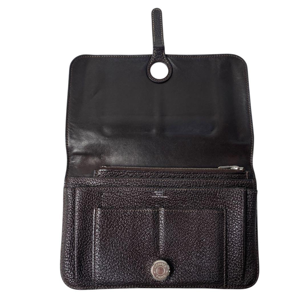Hermes Dogon Duo GM Bifold Wallet with Coin Case Leather