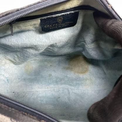 Gucci GG Sherry Line Shoulder Bag Navy Leather Logo — view 5