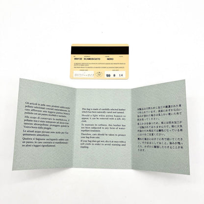 Prada Body Bag Logo Shape Pressed Suede Black