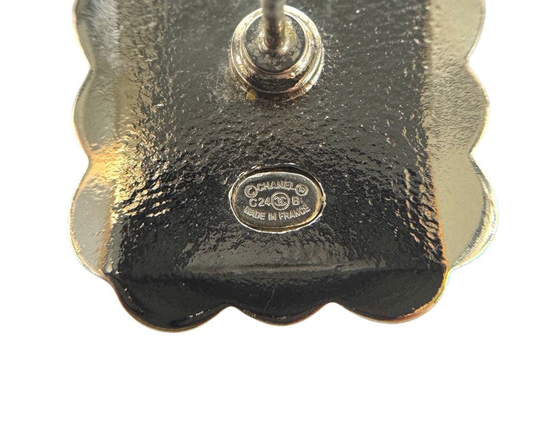 Chanel Square CC Logo Earrings — view 6
