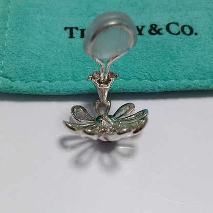 Tiffany Daisy Onyx Earrings In Silver One Ear Only