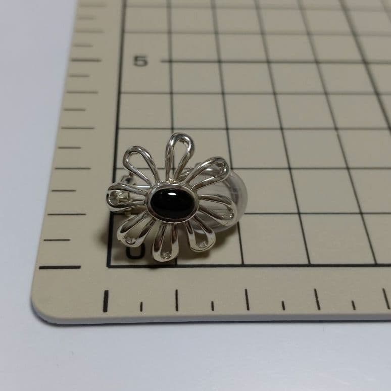 Tiffany Daisy Onyx Earrings In Silver One Ear Only