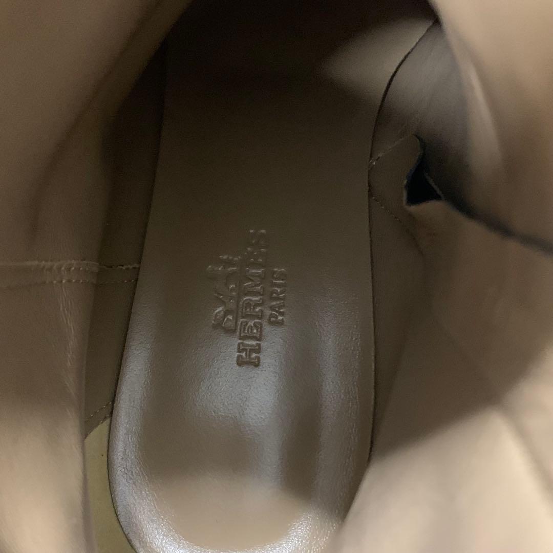 Hermes Saint Germain Kelly Leather Short Boots Black — view 8