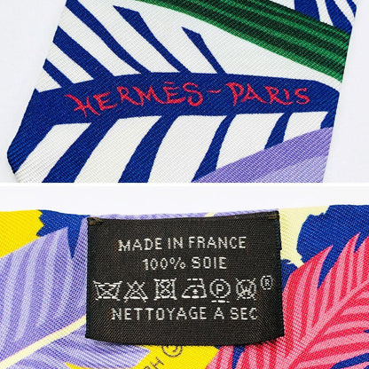 Hermes Twilly Jaguar Quetzal Scarf with Tags Excellent Condition