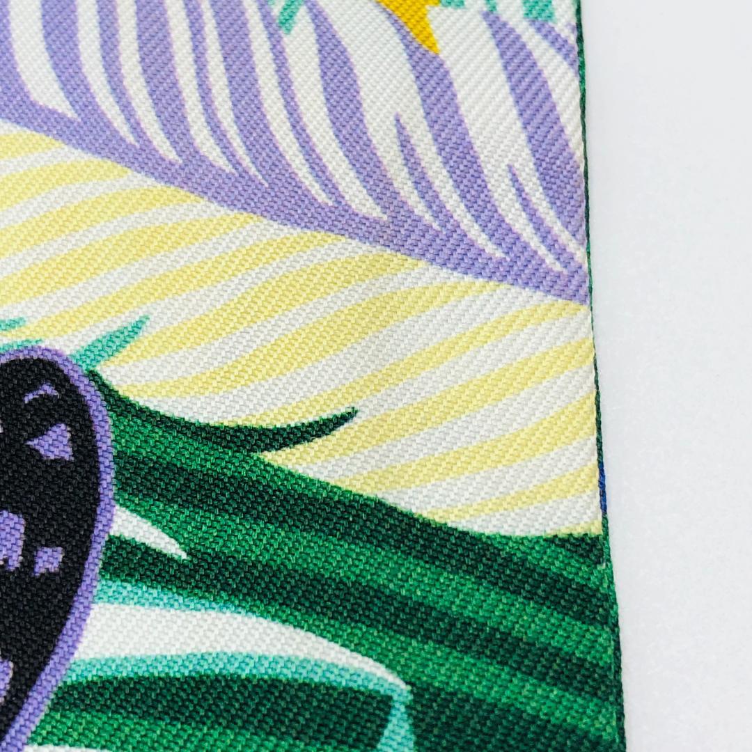 Hermes Twilly Jaguar Quetzal Scarf with Tags Excellent Condition