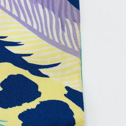 Hermes Twilly Jaguar Quetzal Scarf with Tags Excellent Condition