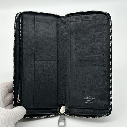 Louis Vuitton Zippy Wallet Vertical Taiga Black — view 8