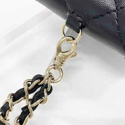 Chanel CC Logo Quilted Lambskin Chain Airpods Case Necklace — view 8