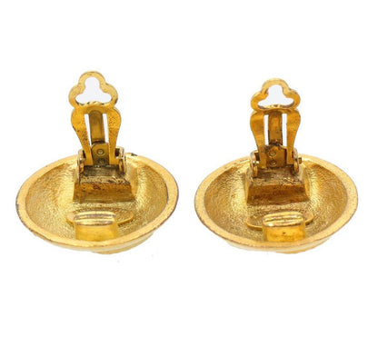 Chanel Coco Mark Round Earrings