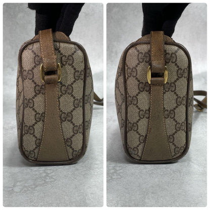 Gucci GG Sherry Line Shoulder Bag Brown Leather Logo — view 7