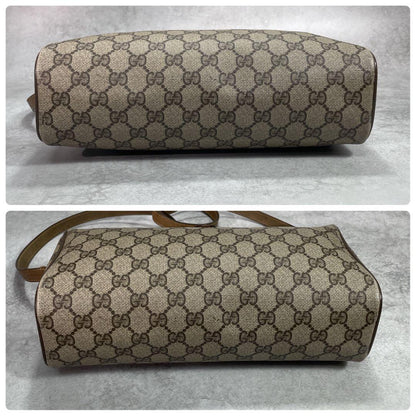 Gucci GG Sherry Line Shoulder Bag Brown Leather Logo — view 8