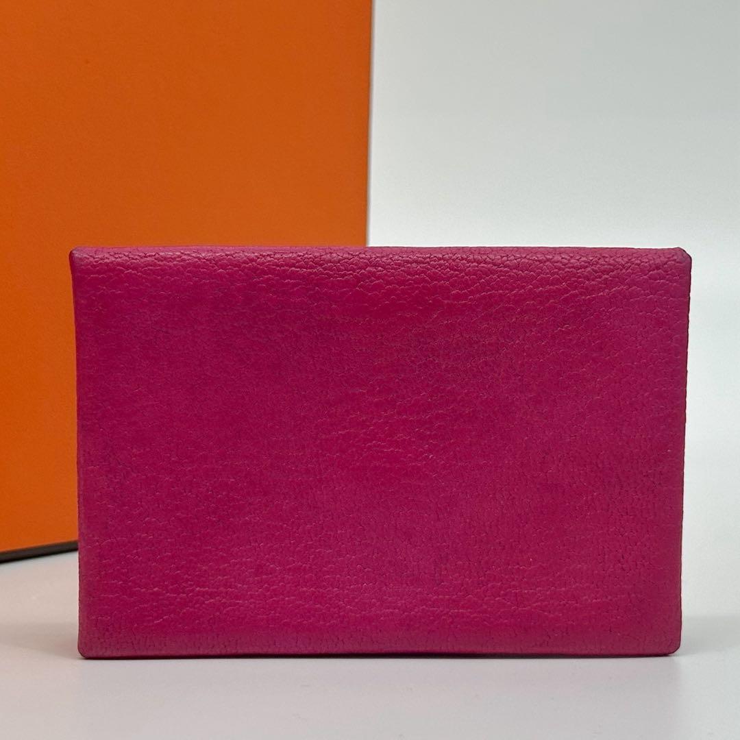 Hermes Calvi Chevre Mini Card Case Business Holder Compact Leather — view 2