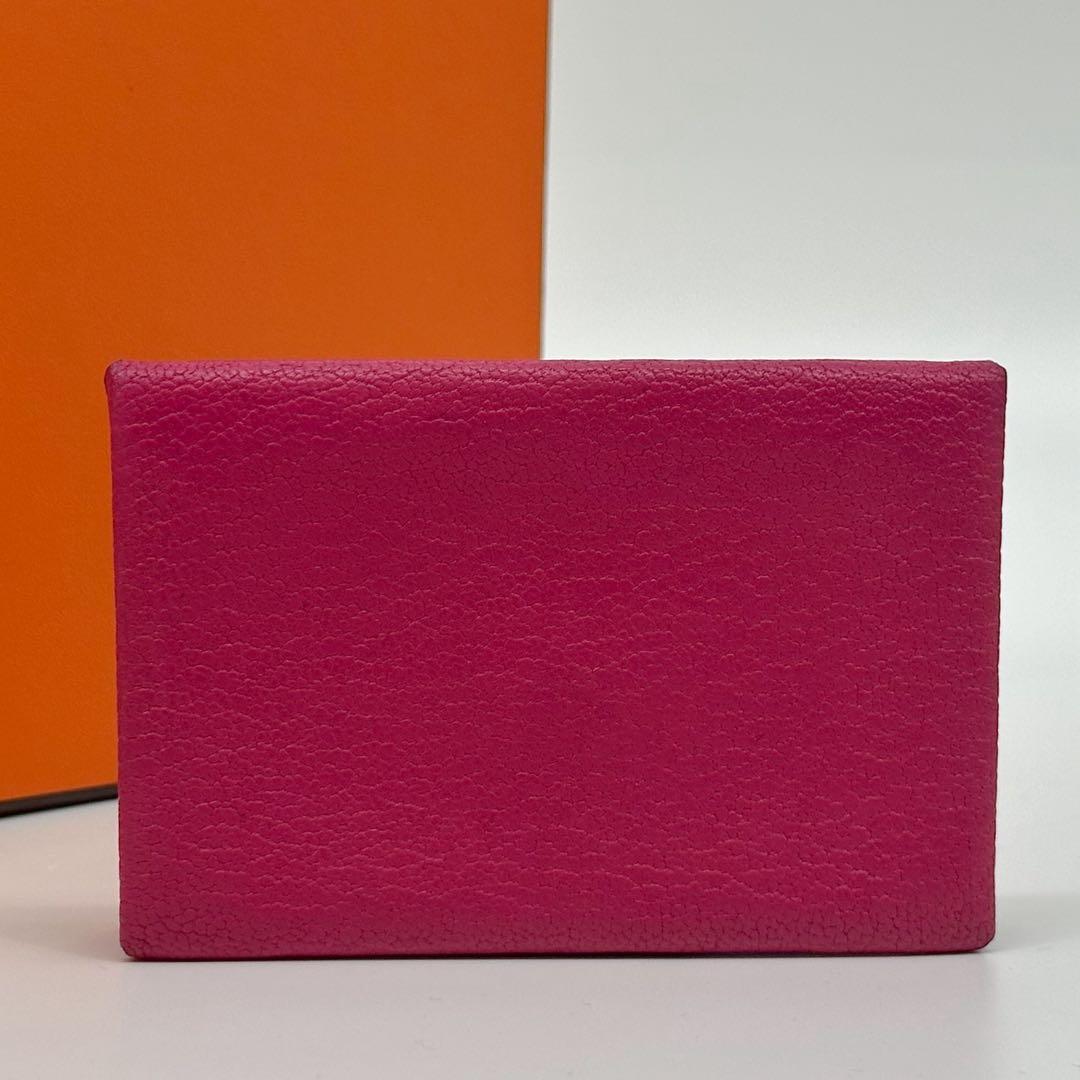 Hermes Calvi Chevre Mini Card Case Business Holder Compact Leather — view 3