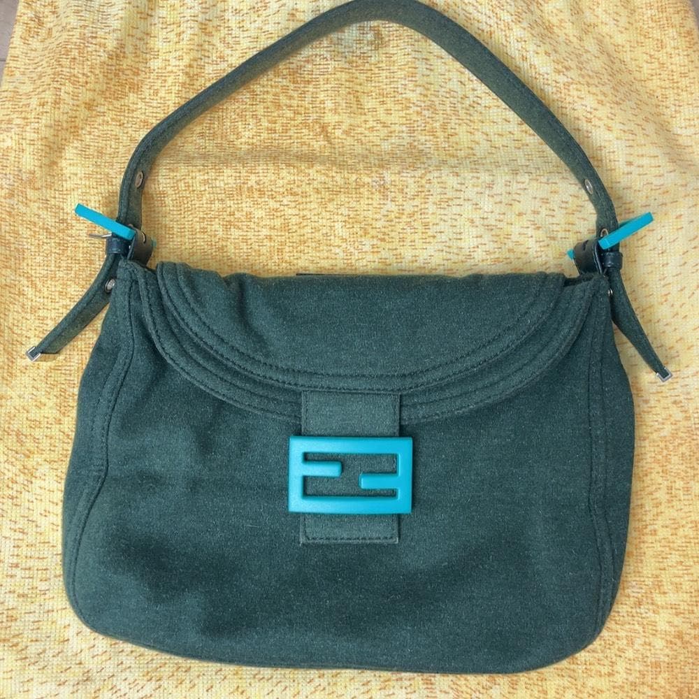 Fendi Mamma Bucket Jersey Cotton Green Blue — view 2