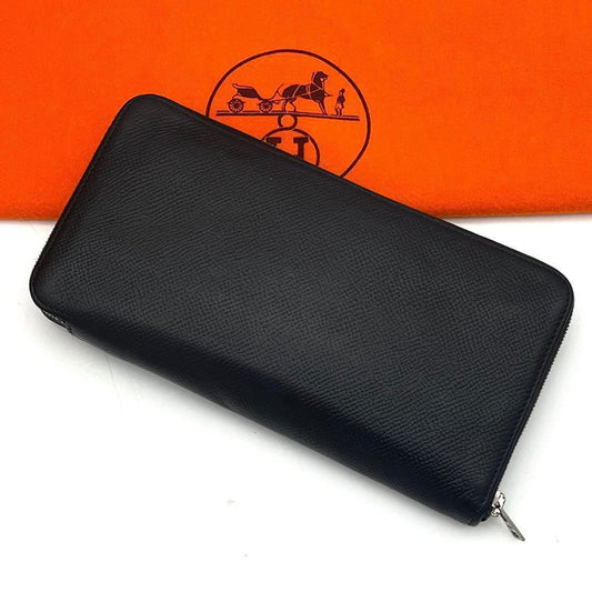 Hermes Azap Long Silk in Wallet Leather Black