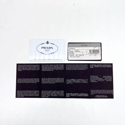 Prada Tote Bag Denim Bag Canapa Triangle Logo Plate Pink