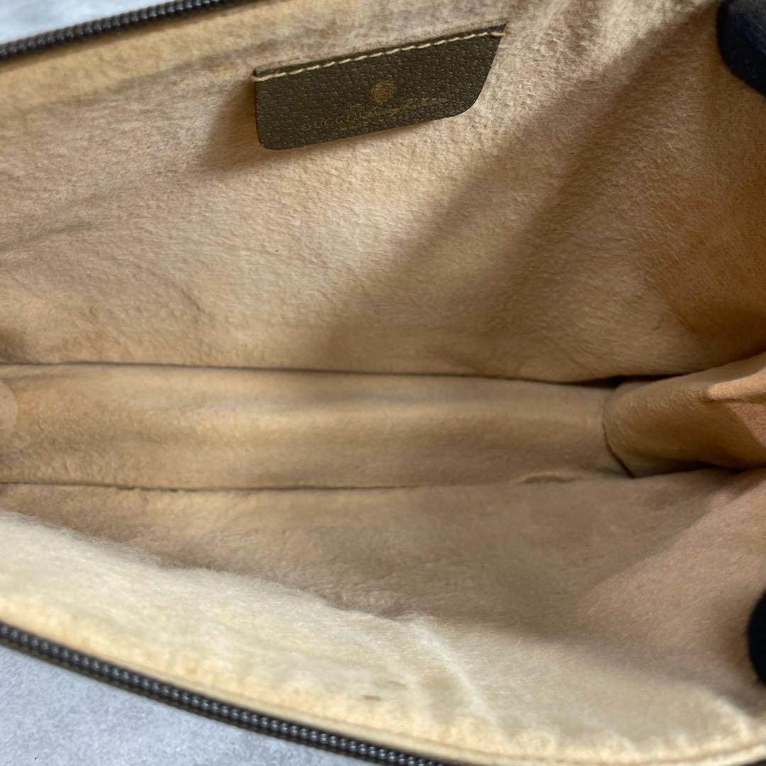 Gucci GG Clutch Brown Leather Logo Second — view 4